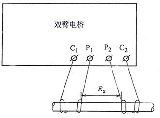 直流雙臂電橋測電阻接線示意圖 直流雙臂電橋測電阻接線示意圖