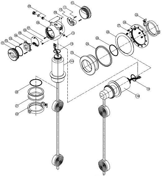 smar公司衛(wèi)生型密度計(jì)/濃度計(jì)DT301S分解圖 smar公司衛(wèi)生型密度計(jì)/濃度計(jì)DT301S分解圖