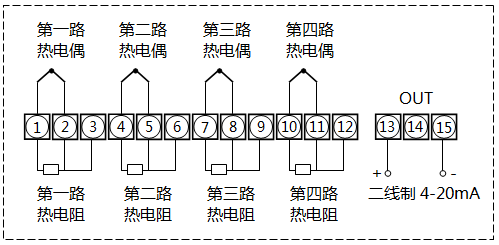 XTRM溫度遠傳監測儀接線 XTRM溫度遠傳監測儀接線