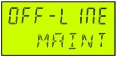 OFF-LINE MAINT離線維護菜單 OFF-LINE MAINT離線維護菜單