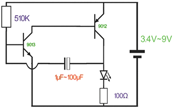 互補(bǔ)型自激振蕩電路 互補(bǔ)型自激振蕩電路
